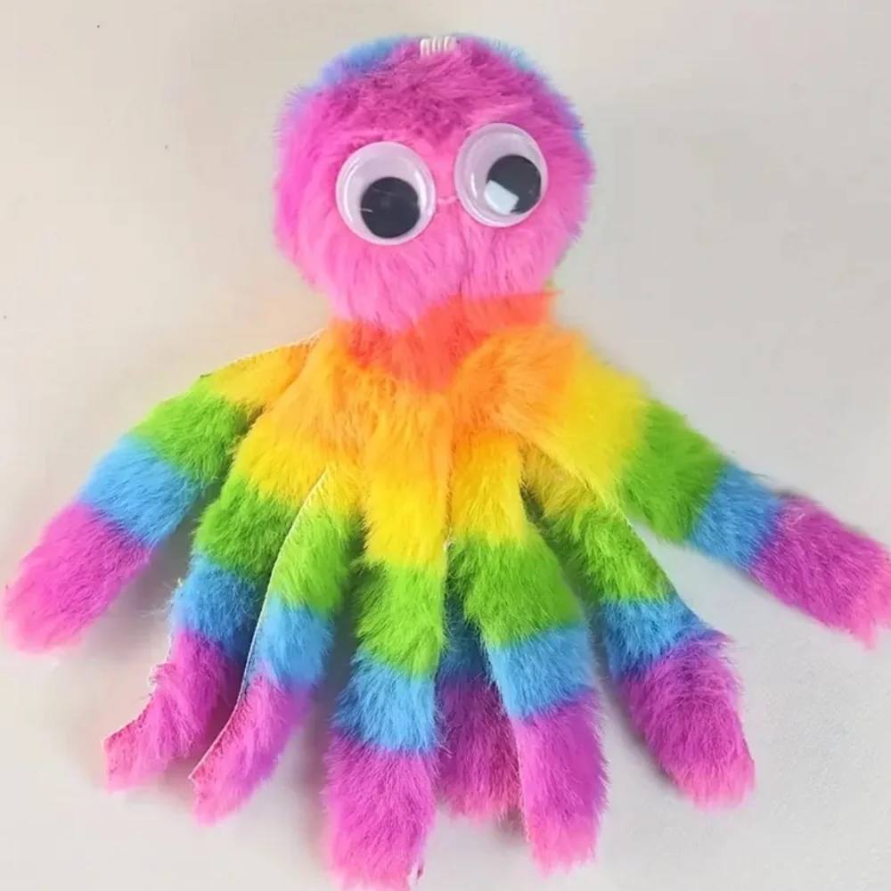 Colorful Plush Spider Cat Toy, NEW